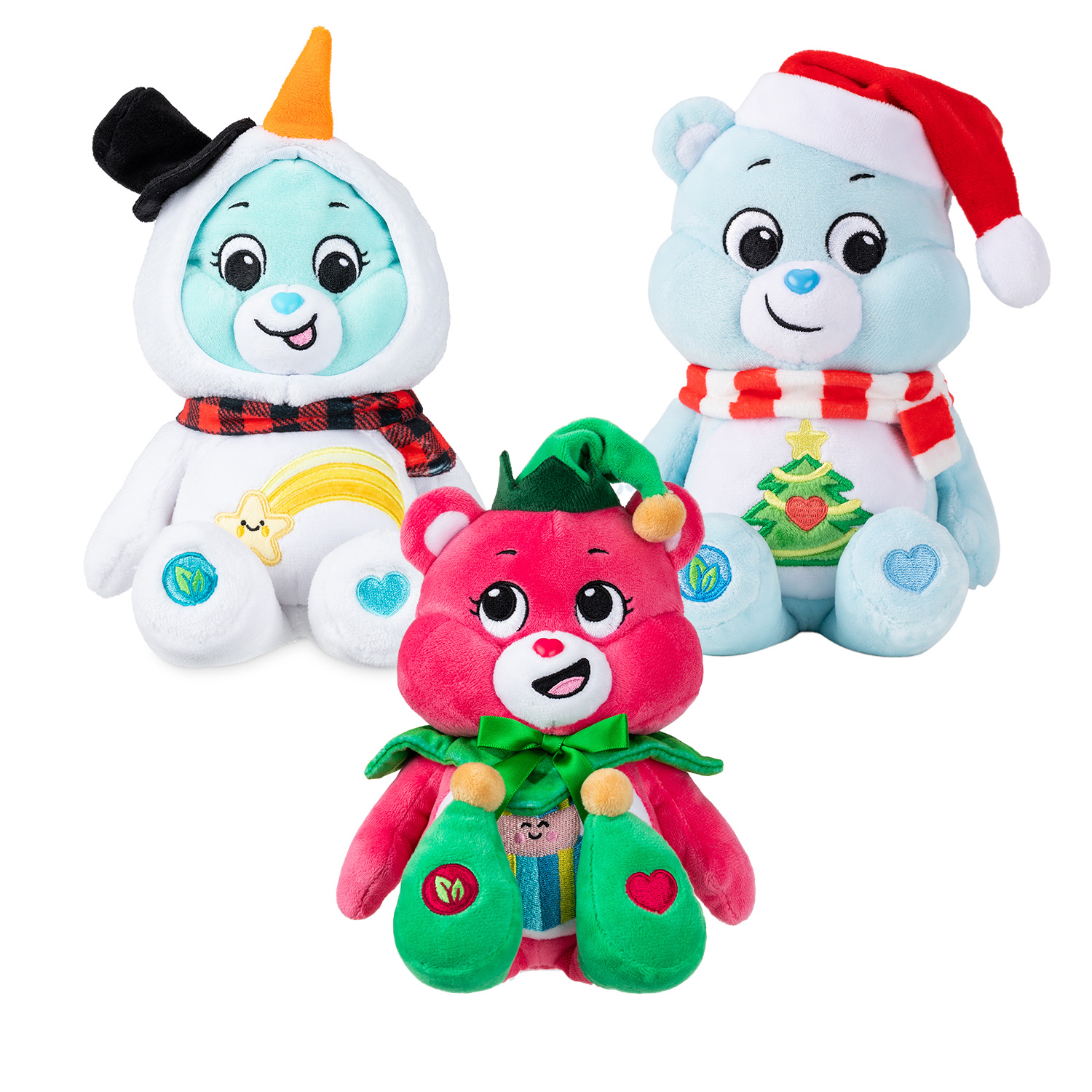 22cm Christmas Care Bears Festive Winter Soft Toy Kids Collectible
